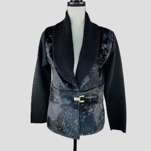 Alejandra Iglesias Black Leather Jacket, Small – Rare Find